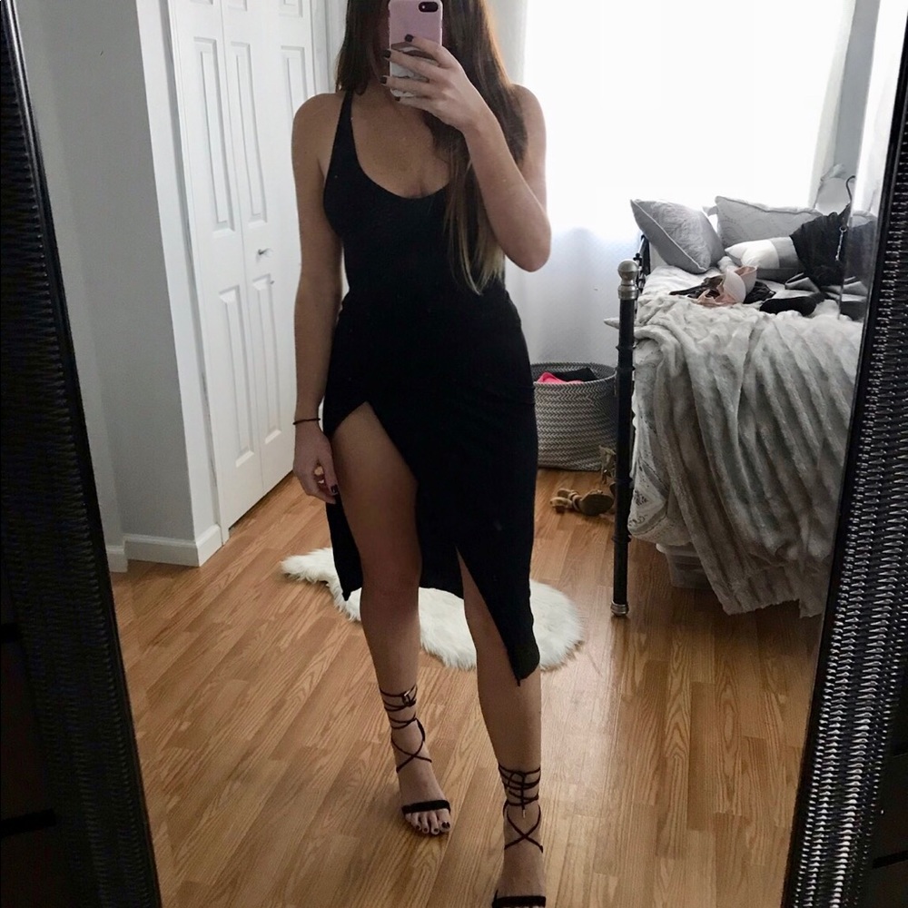 High Slit Midi Skirt